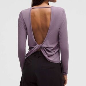 Lululemon Twist-Back Soft Ribbed Long-Sleeve Top
